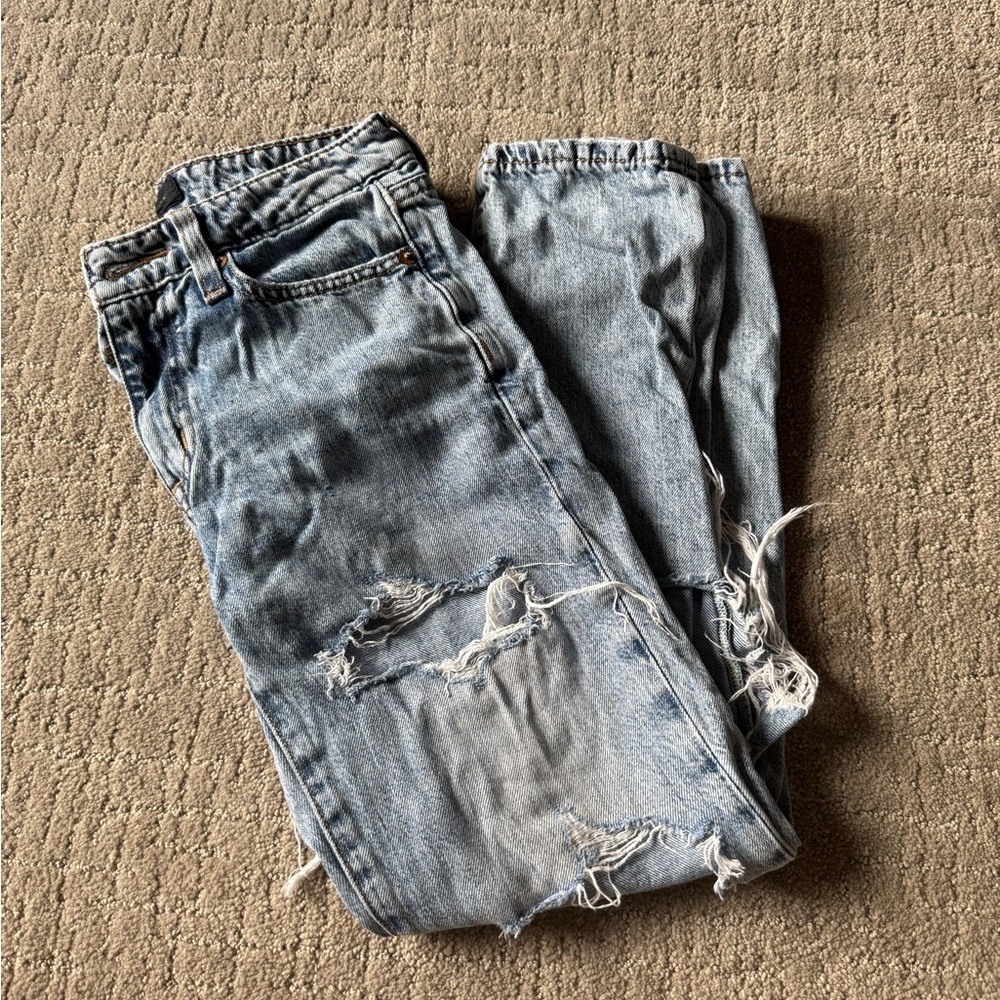 Aeropostale Light Blue Distressed Women Jeans